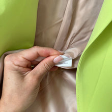 Load image into Gallery viewer, Seven Lab Single-Breasted Rhinestone Skull Notch Lapel Blazer Neon Green XL