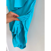 Load image into Gallery viewer, La Blanca Off Shoulder Ruffles Trim One Piece Swimwear Blue 12 NWT
