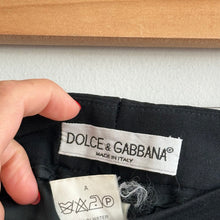 Load image into Gallery viewer, Dolce & Gabbana Straight Leg Wool Blend Trouser Pants Black 46