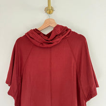 Load image into Gallery viewer, PrAna Carys Pullover Hooded Short Sleeve Casual Mini Dress Burnt Red XS