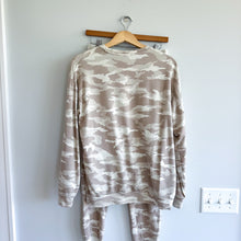 Load image into Gallery viewer, Athleta Balance Camo Pullover & Jogger Sweatpant Set Camo Lux Oatmeal Heather
