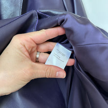 Load image into Gallery viewer, AKRIS Lamb Nappa Leather Collared Blazer Purple 12