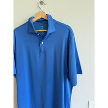 Load image into Gallery viewer, Fairway & Green Solid Tech Short Sleeve Casual Jersey Polo Shirt Blue XL
