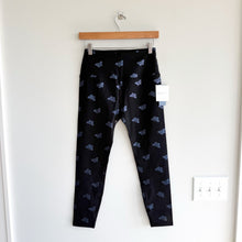 Load image into Gallery viewer, Beyond Yoga Butterfly Shine High-Waisted Midi Leggings Black Blue M NWT
