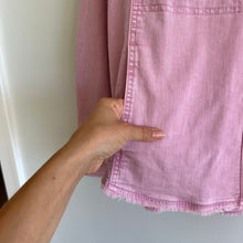 Load image into Gallery viewer, Marc Cain Twill Shirt Denim Shacket Bright Pink Lavender 8 NWT