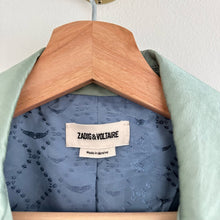 Load image into Gallery viewer, Zadig & Voltaire Victor Lined Single-Breasted Satin Blazer Green 36