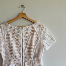 Load image into Gallery viewer, Anthropologie HD in Paris Georgia Eyelet Short Sleeve Flounce Hem Dress 10 NWT