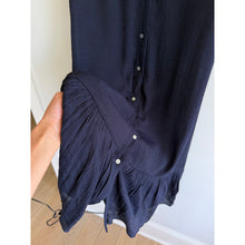 Load image into Gallery viewer, NANETTE Nanette Lepore Button Front Sleeveless Midi Dress Navy Blue 2 NWT