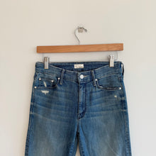 Load image into Gallery viewer, Mother The Looker Crop High Rise Ripped Denim Jeans Blue 26