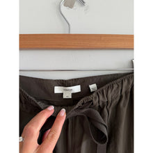 Load image into Gallery viewer, Vince Mid-Rise Drawstring Waist Wide Leg Utility Pants Olive Green L
