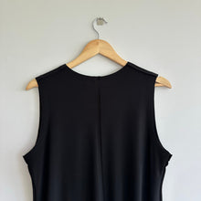 Load image into Gallery viewer, Norma Kamali Sleeveless Swing Crew Neck A-Line Dress Black L