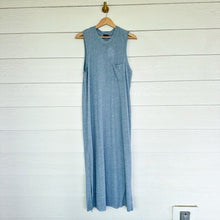 Load image into Gallery viewer, ATM Anthony Thomas Melillo Slub Jersey Sleeveless Maxi Dress Blue L NWT