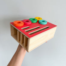 Load image into Gallery viewer, Lovevery The Realist Play Kit Count & Slide Ring Chute Toy Red