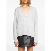 Load image into Gallery viewer, Zadig & Voltaire Cashmere Strass Mirkaz Embellished Knit Button Front Cardigan L