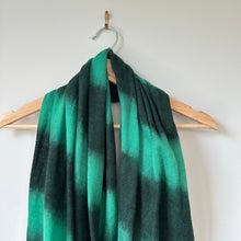 Load image into Gallery viewer, Kujten Scarf Daizy Feather Extra Large Cashmere Scarf Reef Green