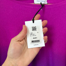 Load image into Gallery viewer, Kujten Jessy Dye Cashmere Round Neck Casual Pullover Sweater Purple One Size NWT