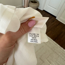 Load image into Gallery viewer, Verandah Chhatri Print Tiered Sleeveless Plunge Neck Maxi Dress White XS