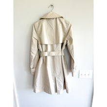 Load image into Gallery viewer, L.L Bean Double-Breasted Belted Mid Length Trench Coat Cream XS