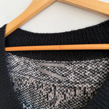 Load image into Gallery viewer, By Anthropologie Slouchy Textured V-Neck Long Sleeve Sweater Black M