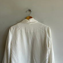 Load image into Gallery viewer, Anthropologie Cartonnier Open Front Long Sleeve Pocket Blazer White 4