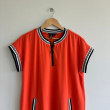 Load image into Gallery viewer, Peace of Cloth Quinn Short Sleeve 1/4 Zip Dress Orange L NWT