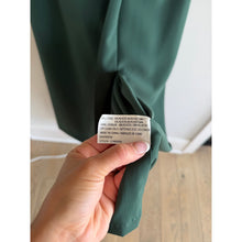 Load image into Gallery viewer, Shoshanna Margo Hunter Midnight Crepe Front Slit Maxi Dress Green 4