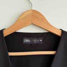 Load image into Gallery viewer, Zara Open Tie-Front V-Neck Sleeveless Vest Black L