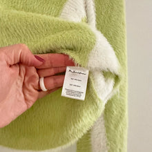 Load image into Gallery viewer, For Love And Lemons Alanis Stripe Crop Pullover Sweater Lime Green S