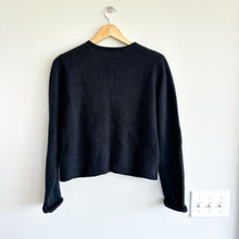 Load image into Gallery viewer, Vineyard Vines Plush Cardigan Wool-Cashmere Blend Button Front Sweater Black M