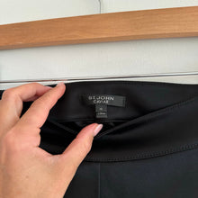 Load image into Gallery viewer, ST. JOHN Caviar Emma Liquid Satin Side Zip Pants Black 10
