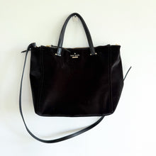 Load image into Gallery viewer, Kate Spade Dawn Place Velvet Kona Satchel Crossbody Bag Black