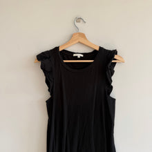 Load image into Gallery viewer, Z Supply Blakey Slub Side Slits Sleeveless Ruffes Midi Dress Black XS