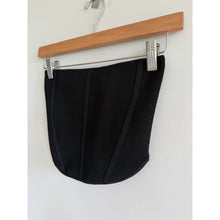 Load image into Gallery viewer, Babaton Aritzia Sculpt Knit Bustier Corset Fitted Strapless Top Black XS