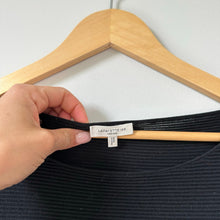 Load image into Gallery viewer, Lafayette 148 New York Ribbed Round Neck 3/4 Sleeve Pullover Sweater Black L