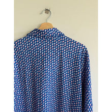 Load image into Gallery viewer, Fairway & Greene Floral Pattern Collared Short Sleeve Polo Shirt Blue XL