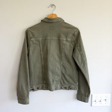 Load image into Gallery viewer, Adriano Goldschmied Robyn Button Front Collared Jean Jacket Green M