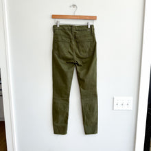 Load image into Gallery viewer, Mother Looker Ankle Fray High Waisted Jeans Military Green 25