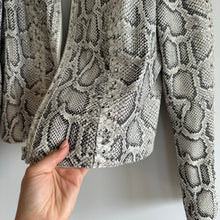Load image into Gallery viewer, Elie Tahari Janet Python-Embossed Leather Jacket L
