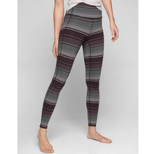Load image into Gallery viewer, Athleta High Rise Expanse Stripe Chaturanga Tight in Cassis S