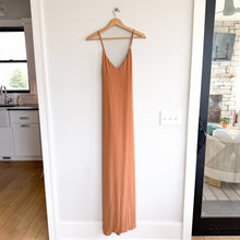 Load image into Gallery viewer, NBD Revolve Metallic V-Neck Strappy High Slit Maxi Evening Dress L NWT