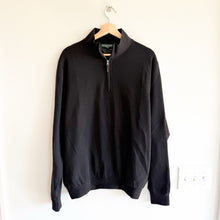 Load image into Gallery viewer, Fairway & Green Baruffa Merino Long Sleeve 1/4 Zip Windsweater Black XL