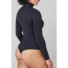 Load image into Gallery viewer, Spanx Suit Yourself Ribbed Turtleneck Long Sleeve Bodysuit Classic Black L NWT