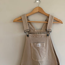 Load image into Gallery viewer, Calvin Klein Women Cut Off Cuffed Bib Overall Shortalls Beige XS