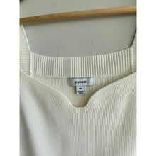 Load image into Gallery viewer, Reiss Dani Sweetheart Pullover Wide Strap Stretch Ribbed Tank Top White M