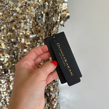 Load image into Gallery viewer, Donna Karan Collection Cashmere Silk Liquid Sequin Tank in Tarnished Gold L