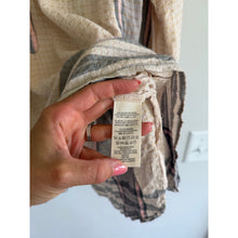 Load image into Gallery viewer, Free People Metallic Thread Long Sleeve Tunic Mini Dress Cream Gray XS