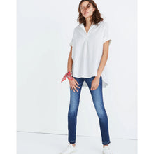 Load image into Gallery viewer, Madewell Courier Button-Back Short Sleeve Casual Blouse White S
