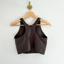 Load image into Gallery viewer, Athleta Conscuos Crop Bikini Top Dark Gray M