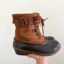 Load image into Gallery viewer, Sorel Fancy Lace II Waterproof Winter Ankle Boots Brown/Black 5