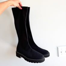 Load image into Gallery viewer, Paul Green Pull On Knee High Casual Platform Boots Black 7 NWT